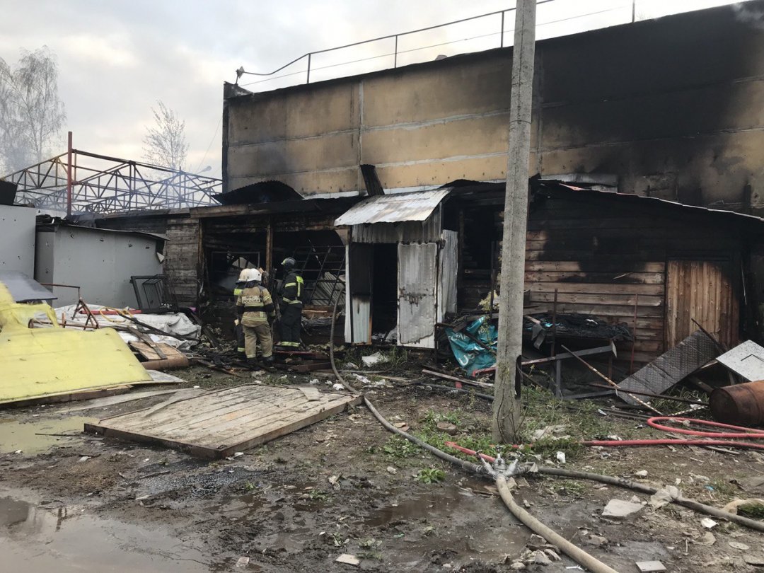 Пожар в нежилом здании в городском округе Химки