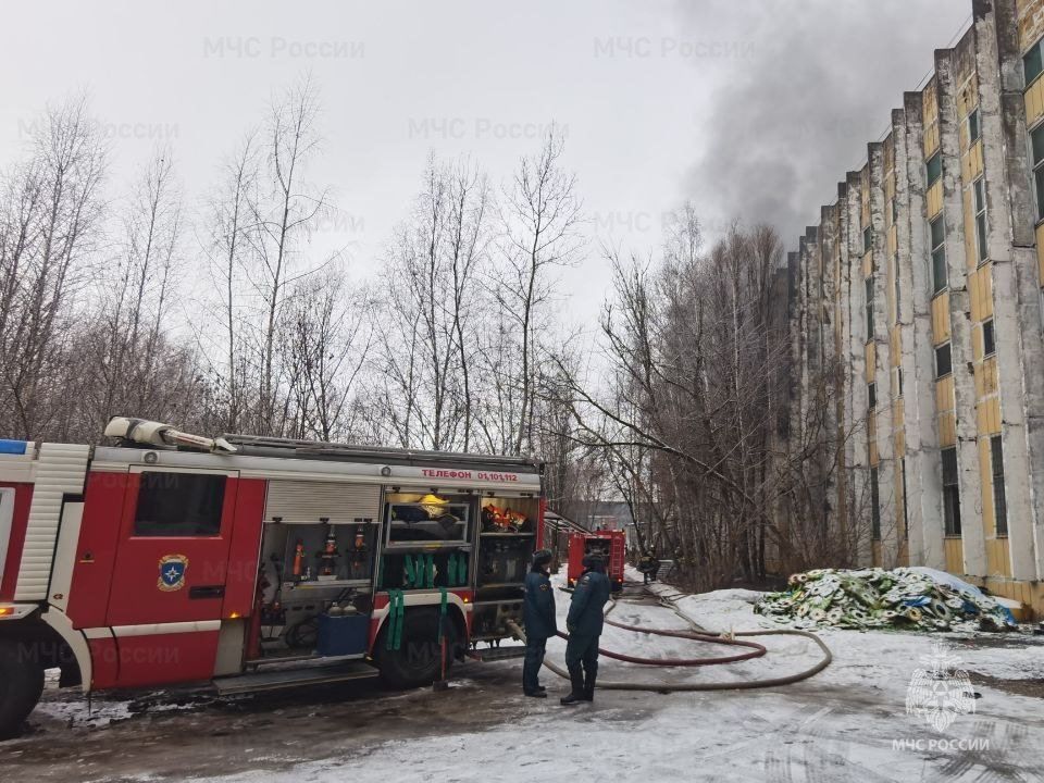 Пожар в нежилом здании в городском округе Химки