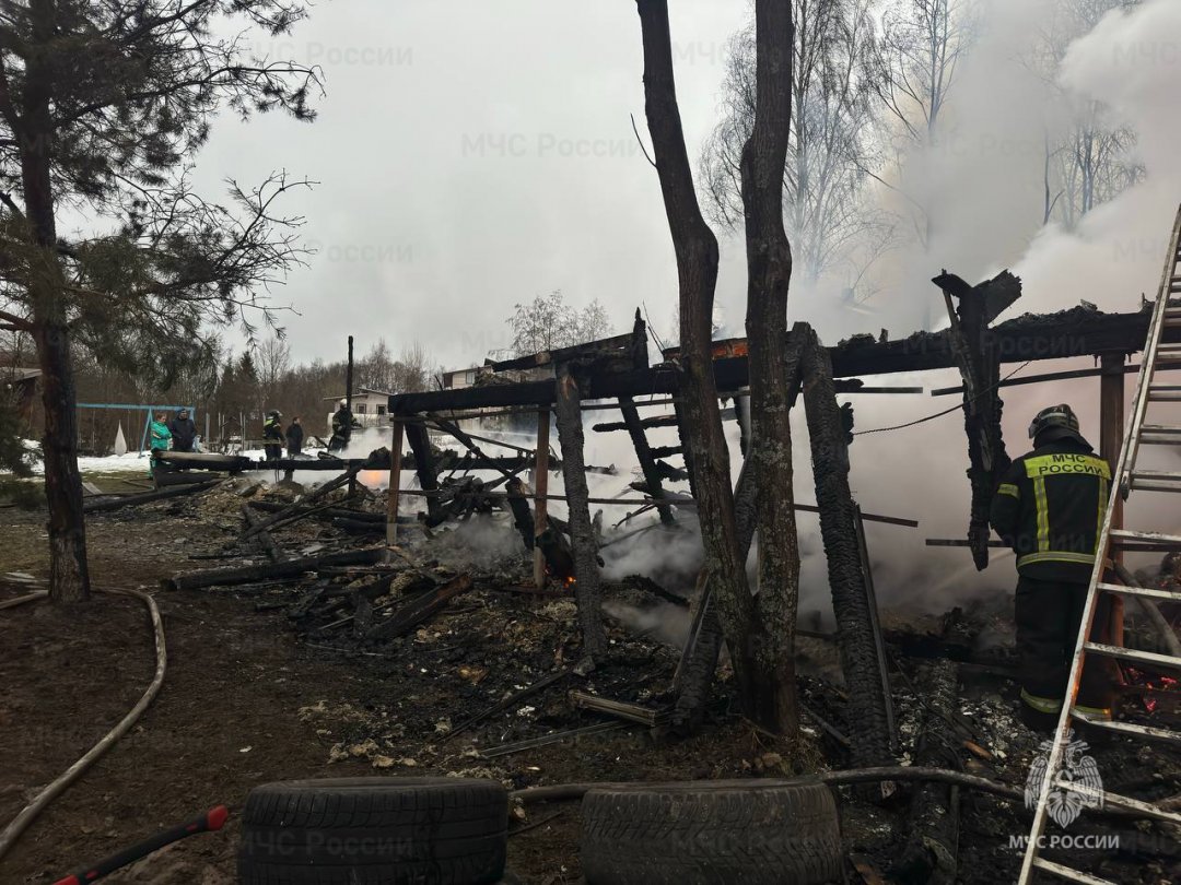 Пожар в жилом доме в городском округе Химки